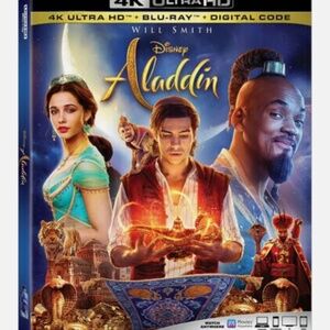 Disney ALADDIN - 4K Ultra HD with Blu-ray disc - Will Smith - MINT